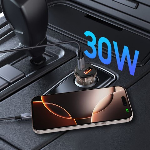 TECH-PROTECT CC01 2-PORT CAR CHARGER PD 30W / QC3.0 BLACK Tech-Protect