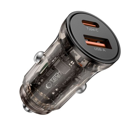 TECH-PROTECT CC01 2-PORT CAR CHARGER PD 45W / QC3.0 BLACK Tech-Protect