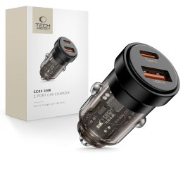 TECH-PROTECT CC03 2-PORT CAR CHARGER PD 30W / QC3.0 BLACK Tech-Protect