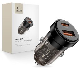 TECH-PROTECT CC03 2-PORT CAR CHARGER PD 45W / QC3.0 BLACK Tech-Protect