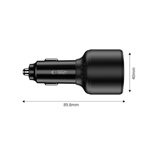 TECH-PROTECT CC04 3-PORT CAR CHARGER PD 175W BLACK Tech-Protect