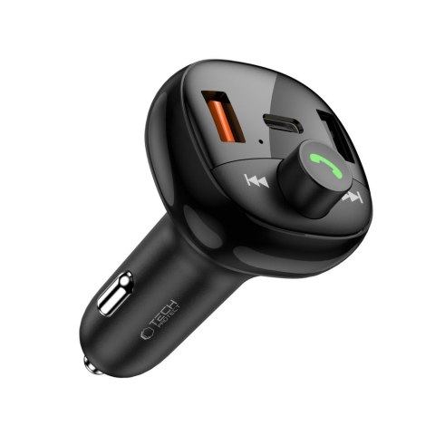 TECH-PROTECT CC06 3-PORT CAR CHARGER PD 72W + TRANSMITER FM BLUETOOTH BLACK Tech-Protect