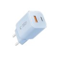 TECH-PROTECT NCM33 2-PORT NETWORK CHARGER PD 33W / QC3.0 BABY BLUE Tech-Protect
