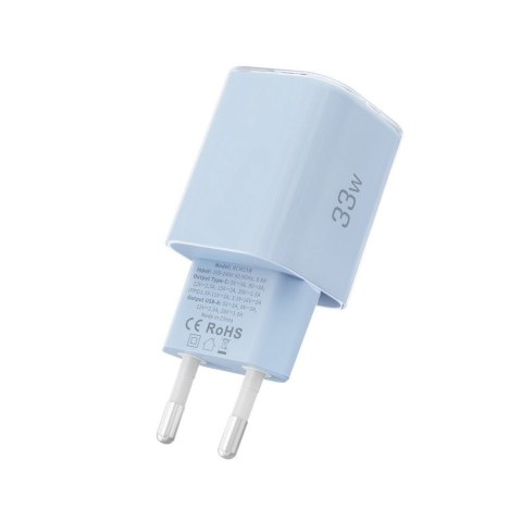 TECH-PROTECT NCM33 2-PORT NETWORK CHARGER PD 33W / QC3.0 BABY BLUE Tech-Protect