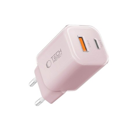 TECH-PROTECT NCM33 2-PORT NETWORK CHARGER PD 33W / QC3.0 BABY PINK Tech-Protect