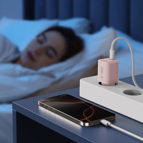 TECH-PROTECT NCM33 2-PORT NETWORK CHARGER PD 33W / QC3.0 BABY PINK Tech-Protect