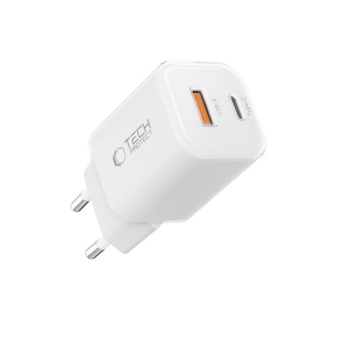 TECH-PROTECT NCM33 2-PORT NETWORK CHARGER PD 33W / QC3.0 WHITE Tech-Protect