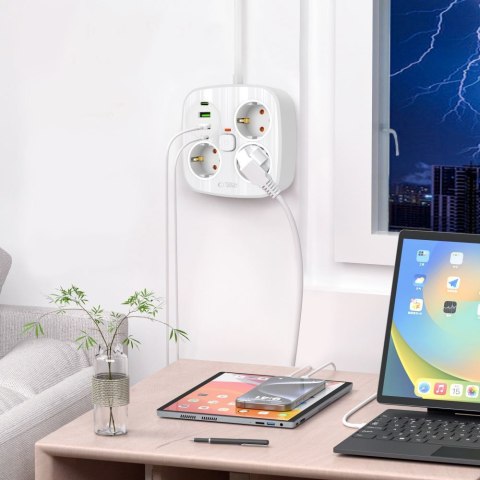 TECH-PROTECT PCS3X4 POWER STRIP 2 USB & 2 TYPE-C & 3 SOCKET 200CM WHITE Tech-Protect