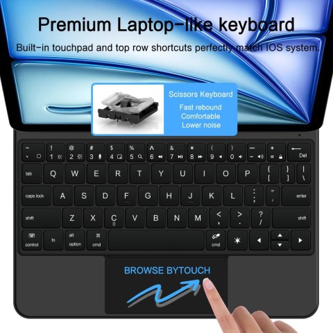 TECH-PROTECT SMARTCASE MAGNETIC + KEYBOARD IPAD AIR 10.9" 4 / 5 / 2020-2022 / 11" 6 / 7 / 8 / 2024-2026 BLACK Tech-Protect