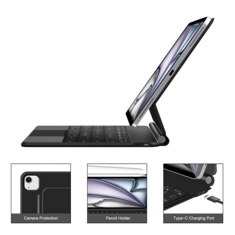TECH-PROTECT SMARTCASE MAGNETIC + KEYBOARD IPAD PRO 12.9" 4 / 5 / 6 / 2020-2022 / AIR 13" 1 / 2 / 3 / 2024-2026 BLACK Tech-Protect