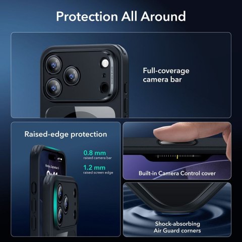 ESR CLASSIC HYBRID MAGSAFE & TEMPERED GLASS IPHONE 17 PRO CLEAR/BLACK ESR