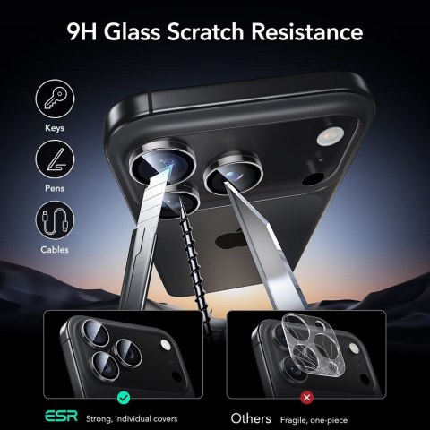 OSŁONA NA APARAT ESR ARMORITE CAMERA PROTECTOR IPHONE 14 PRO / MAX / 15 PRO / MAX / 16 PRO / MAX / 17 PRO / MAX CLEAR ESR