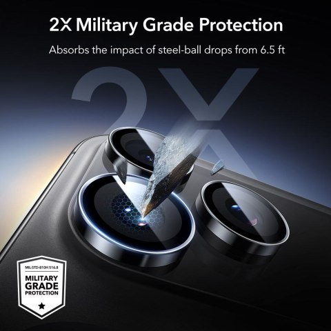 OSŁONA NA APARAT ESR ARMORITE CAMERA PROTECTOR IPHONE 14 PRO / PRO MAX / 15 PRO / MAX / 16 PRO / MAX / 17 PRO / MAX BLACK ESR