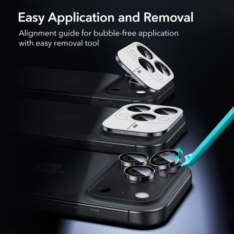 OSŁONA NA APARAT ESR ARMORITE CAMERA PROTECTOR IPHONE 14 PRO / PRO MAX / 15 PRO / MAX / 16 PRO / MAX / 17 PRO / MAX BLACK ESR