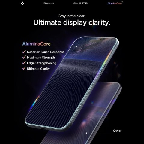 SZKŁO HARTOWANE SPIGEN GLAS.TR "EZ FIT AC" 2-PACK IPHONE AIR CLEAR Spigen
