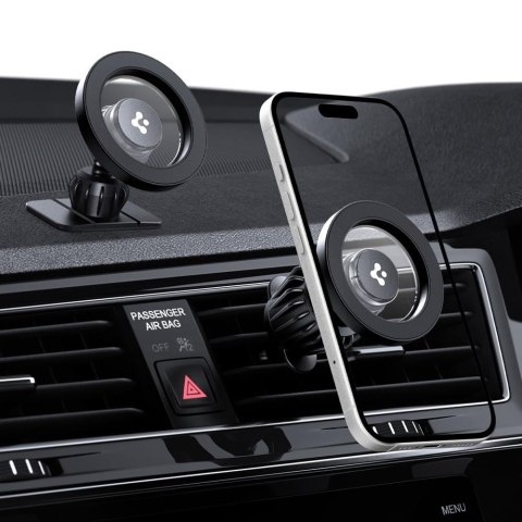 SPIGEN MFT13 MAGNETIC MAGSAFE DASHBOARD & VENT CAR MOUNT BLACK Spigen