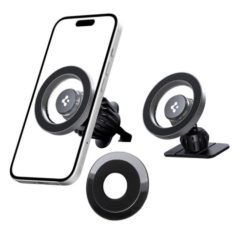 SPIGEN MFT13 MAGNETIC MAGSAFE DASHBOARD & VENT CAR MOUNT SILVER Spigen