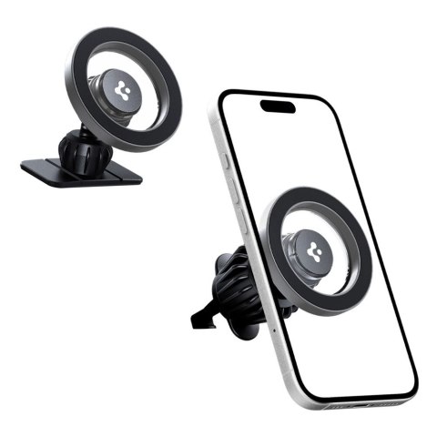SPIGEN MFT13 MAGNETIC MAGSAFE DASHBOARD & VENT CAR MOUNT SILVER Spigen