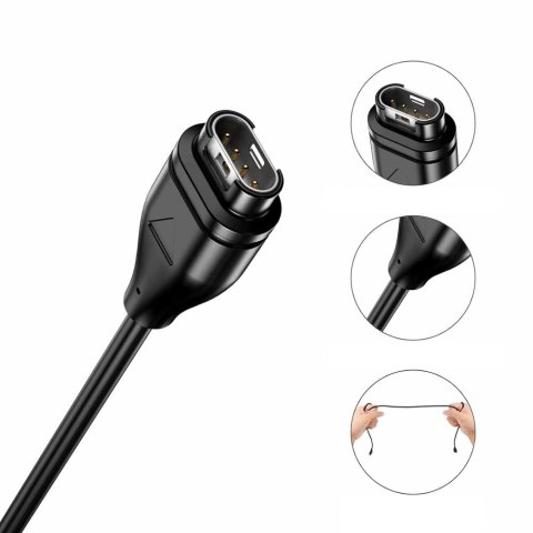 TECH-PROTECT MC04 ULTRABOOST CHARGING TYPE-C CABLE 100CM GARMIN WATCH BLACK Tech-Protect
