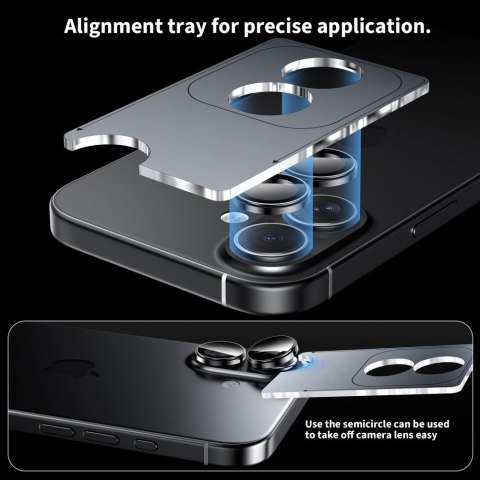 OSŁONA APARATU TECH-PROTECT CAMRING FIT+ IPHONE 16 / 16 PLUS / 17 BLACK Tech-Protect