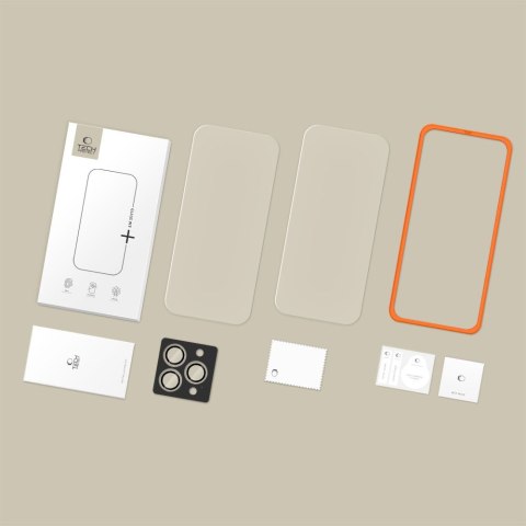 SZKŁO HARTOWANE TECH-PROTECT EASY SET+ 3-PACK IPHONE 16 PRO MAX / 17 PRO MAX CLEAR Tech-Protect