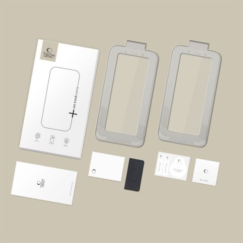 SZKŁO HARTOWANE TECH-PROTECT QUICK SET+ 2-PACK IPHONE 17 BLACK Tech-Protect