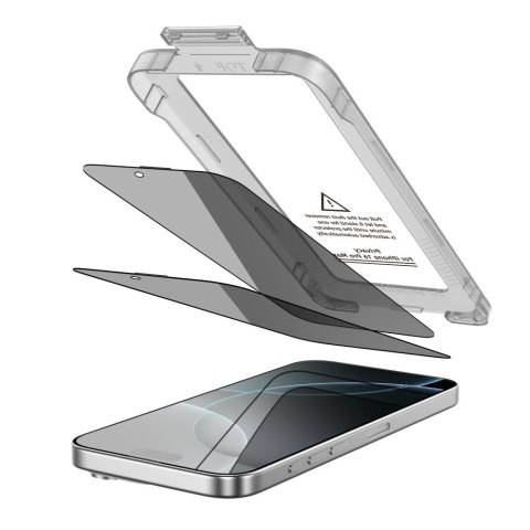 SZKŁO PRYWATYZUJĄCE TECH-PROTECT QUICK SET SPY+ 2-PACK IPHONE 16 PRO PRIVACY Tech-Protect