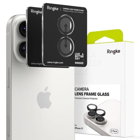 OSŁONA APARATU RINGKE CAMERA FRAME PROTECTOR 2-PACK IPHONE 17 BLACK Ringke