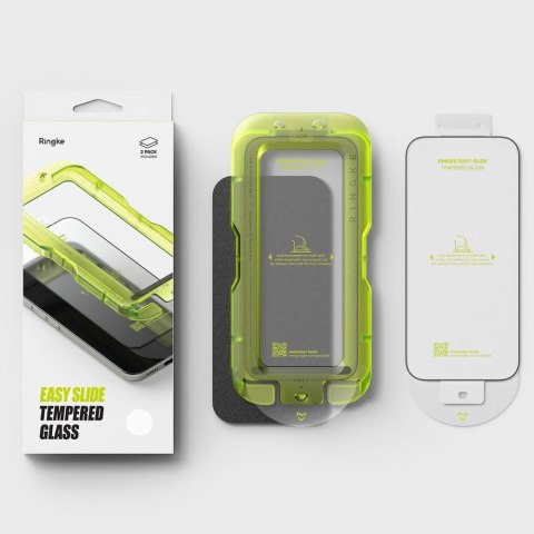 SZKŁO HARTOWANE RINGKE EASY SLIDE 2-PACK IPHONE 17 PRO MAX BLACK Ringke