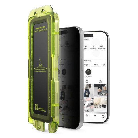 SZKŁO PRYWATYZUJĄCE RINGKE EASY SLIDE 2-PACK IPHONE 17 PRO MAX PRIVACY Ringke