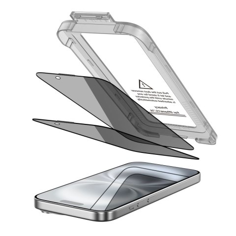 SZKŁO PRYWATYZUJĄCE TECH-PROTECT QUICK SET SPY+ 2-PACK IPHONE 15 / 16 PRIVACY Tech-Protect