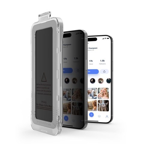 SZKŁO PRYWATYZUJĄCE TECH-PROTECT QUICK SET SPY+ 2-PACK IPHONE 16 PRO MAX PRIVACY Tech-Protect