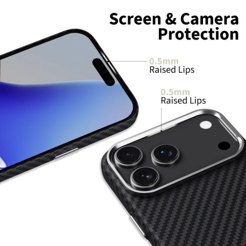 TECH-PROTECT ION CARBON MAGSAFE IPHONE 17 PRO MAX BLACK/SILVER Tech-Protect