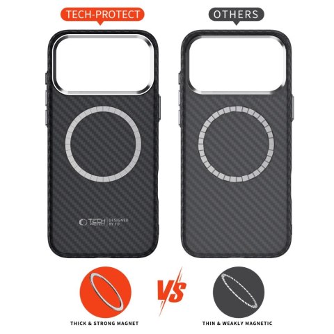 TECH-PROTECT ION CARBON MAGSAFE IPHONE 17 PRO MAX BLACK/SILVER Tech-Protect