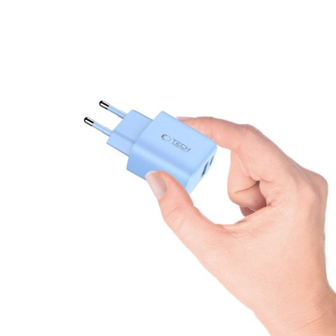 TECH-PROTECT NCA20 2-PORT NETWORK CHARGER PD 20W / QC3.0 BABY BLUE Tech-Protect