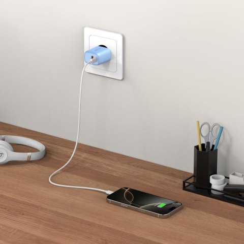 TECH-PROTECT NCA20 2-PORT NETWORK CHARGER PD 20W / QC3.0 BABY BLUE Tech-Protect