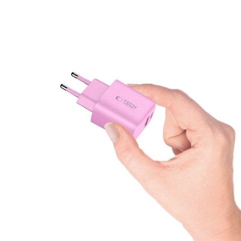 TECH-PROTECT NCA20 2-PORT NETWORK CHARGER PD 20W / QC3.0 BABY PINK Tech-Protect