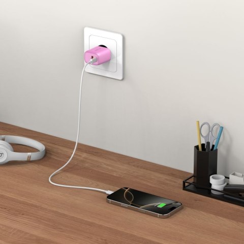 TECH-PROTECT NCA20 2-PORT NETWORK CHARGER PD 20W / QC3.0 BABY PINK Tech-Protect
