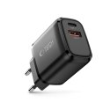 TECH-PROTECT NCA20 2-PORT NETWORK CHARGER PD 20W / QC3.0 BLACK Tech-Protect