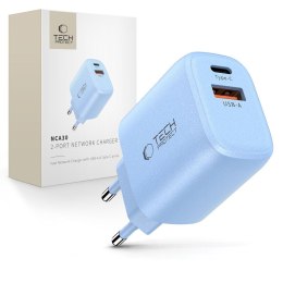 TECH-PROTECT NCA30 2-PORT NETWORK CHARGER PD 30W / QC3.0 BABY BLUE Tech-Protect
