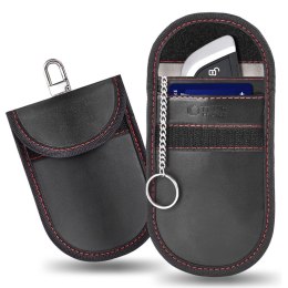 KLATKA FARADAYA TECH-PROTECT KLR100 POUCH KEYLESS RFID SIGNAL BLOCKER CASE BLACK/RED Tech-Protect