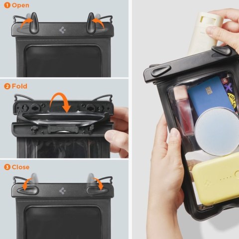 SPIGEN A603 UNIVERSAL WATERPROOF CASE BLACK Spigen
