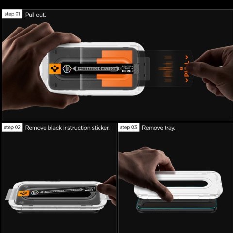SZKŁO HARTOWANE SPIGEN GLAS.TR "EZ FIT PRO" HD GALAXY S25 FE CLEAR Spigen