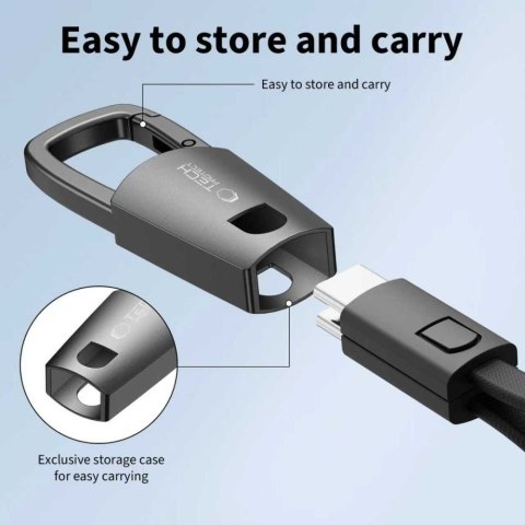 TECH-PROTECT ULTRABOOST DNA KEYCHAIN TYPE-C CABLE PD 60W / 3A IRON GREY Tech-Protect