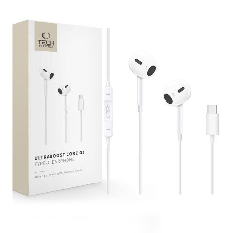 TECH-PROTECT ULTRABOOST TYPE-C EARPHONE CORE G2 WHITE Tech-Protect