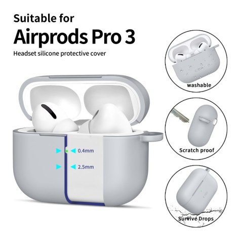 TECH-PROTECT SILICONE HOOK APPLE AIRPODS PRO 3 CRAYON GREY Tech-Protect