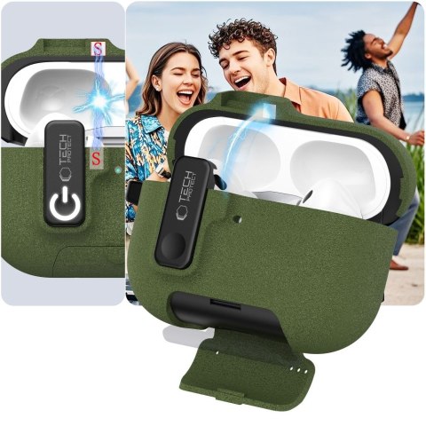 TECH-PROTECT SLIM HOOK APPLE AIRPODS PRO 3 OLIVE GREEN Tech-Protect