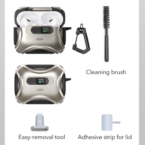 ESR CYBER FLICKLOCK HALOLOCK MAGSAFE APPLE AIRPODS PRO 3 TITANIUM ESR
