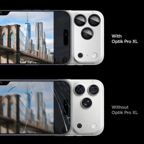 OSŁONA APARATU SPIGEN OPTIK PRO XL GLAS.TR "EZ FIT" CAMERA PROTECTOR IPHONE 17 PRO SILVER Spigen