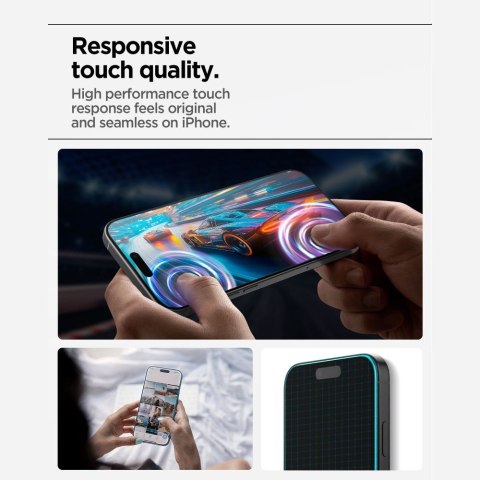SZKŁO HARTOWANE SPIGEN ALM GLAS.TR SLIM 3-PACK IPHONE 17 CLEAR Spigen